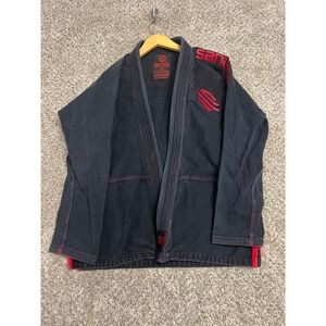 Sanabul Essentials BJJ Gi Jacket Mens A2 Black Red Pearl Weave Jiu Jitsu Top